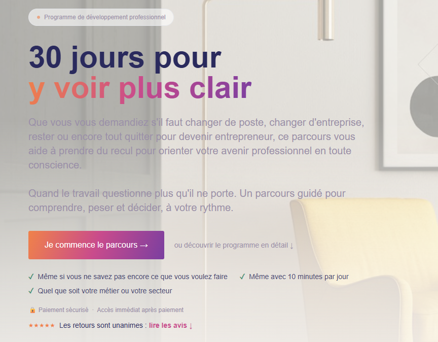 Programme 30 jours ILAYA