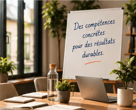 Salle de formation avec paperboard